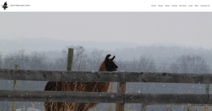 Burnt Mountain Farm website